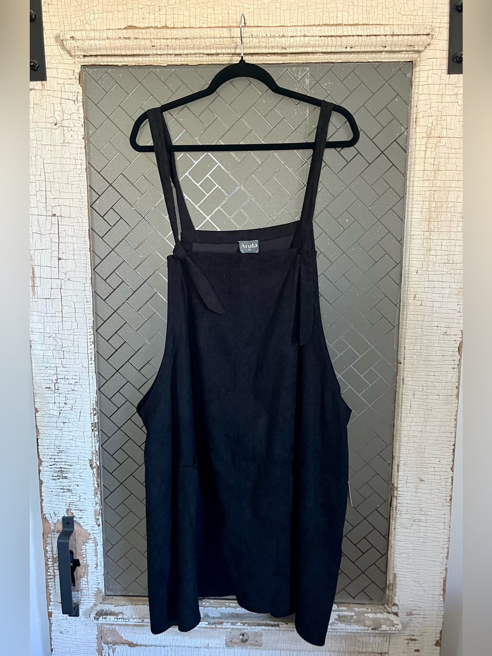 ARULA Black Apron Dress